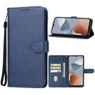 For ZTE Blade A34 Leather Phone Case(Blue) - 1