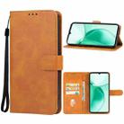 For ZTE Blade A35 Leather Phone Case(Brown) - 1