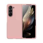 For Samsung Galaxy Z Fold5 Fuel Injection PC Skin Feel Phone Case(Pink) - 1