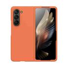 For Samsung Galaxy Z Fold5 Fuel Injection PC Skin Feel Phone Case(Flaming Orange) - 1