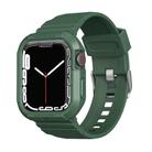 Carbon Fiber TPU Integrated Watch Band For Apple Watch 8 41mm(Dark Green) - 1