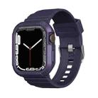 Carbon Fiber TPU Integrated Watch Band For Apple Watch 8 45mm(Dark Purple) - 1