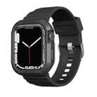 Carbon Fiber TPU Integrated Watch Band For Apple Watch 7 41mm(Black) - 1