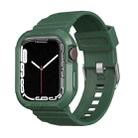 Carbon Fiber TPU Integrated Watch Band For Apple Watch 7 41mm(Dark Green) - 1