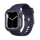 Carbon Fiber TPU Integrated Watch Band For Apple Watch 7 41mm(Dark Purple) - 1