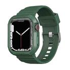 Carbon Fiber TPU Integrated Watch Band For Apple Watch 7 45mm(Dark Green) - 1