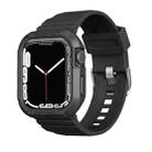 Carbon Fiber TPU Integrated Watch Band For Apple Watch SE 2022 44mm(Black) - 1