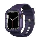 Carbon Fiber TPU Integrated Watch Band For Apple Watch SE 40mm(Dark Purple) - 1