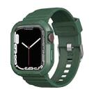 Carbon Fiber TPU Integrated Watch Band For Apple Watch 6 40mm(Dark Green) - 1