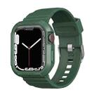 Carbon Fiber TPU Integrated Watch Band For Apple Watch 3 42mm(Dark Green) - 1