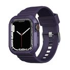 Carbon Fiber TPU Integrated Watch Band For Apple Watch SE 2023 44mm(Dark Purple) - 1