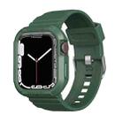 Carbon Fiber TPU Integrated Watch Band For Apple Watch SE 2023 40mm(Dark Green) - 1