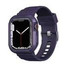 Carbon Fiber TPU Integrated Watch Band For Apple Watch Ultra 2 49mm(Dark Purple) - 1