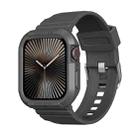 Carbon Fiber TPU Integrated Watch Band For Apple Watch Series 10 42mm(Dark Grey) - 1