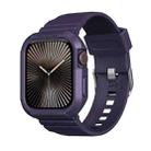 Carbon Fiber TPU Integrated Watch Band For Apple Watch Series 10 46mm(Dark Purple) - 1