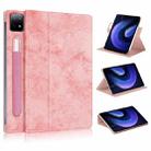 For Xiaomi Pad 6 / 6 Pro 360 Rotation Stand Smart Leather Tablet Case(Pink) - 1