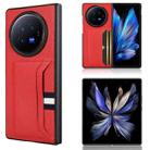 For vivo X Fold3 Litchi Texture Card Slots Back Cover Phone Case(Red) - 1