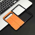 For Google Pixel Fold Sewing Cow Pattern Skin PC + PU + TPU Phone Case(Orange) - 1