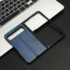 For Google Pixel Fold Sewing Cow Pattern Skin PC + PU + TPU Phone Case(Blue) - 1