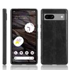 For Google Pixel 7a Sewing Cow Pattern Skin PC + PU + TPU Phone Case(Black) - 1