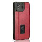 For Asus ROG Phone 8/ROG Phone 8 Pro Cow Pattern Sewing Skin PC + PU + TPU Phone Case(Red) - 3