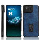 For Asus ROG Phone 8/ROG Phone 8 Pro Cow Pattern Sewing Skin PC + PU + TPU Phone Case(Blue) - 1