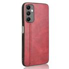 For Samsung Galaxy A05s 4G Cow Pattern Sewing Back Cover Phone Case(Red) - 2