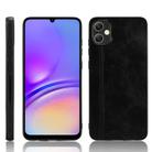 For Samsung Galaxy A05 4G Cow Pattern Sewing Back Cover Phone Case(Black) - 1