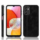 For Samsung Galaxy A15 4G Cow Pattern Sewing Back Cover Phone Case(Black) - 1
