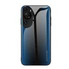For Huawei P60 Art Texture Gradient Glass TPU Phone Case(Blue) - 1