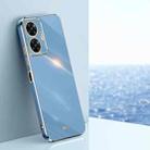 For Realme C55 XINLI Straight Edge 6D Electroplate TPU Phone Case(Celestial Blue) - 1