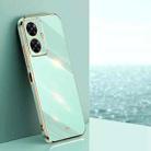 For Realme C55 XINLI Straight Edge 6D Electroplate TPU Phone Case(Mint Green) - 1