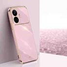 For Realme GT Neo5 SE XINLI Straight Edge 6D Electroplate TPU Phone Case(Cherry Purple) - 1