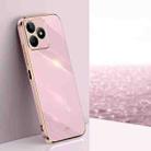 For Realme C53 2023 XINLI Straight 6D Plating Gold Edge TPU Phone Case(Cherry Purple) - 1