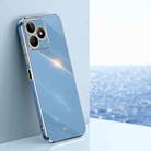 For Realme C53 2023 XINLI Straight Edge 6D Electroplate TPU Phone Case(Celestial Blue) - 1