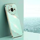 For Realme 11 5G XINLI Straight Edge 6D Electroplate TPU Phone Case(Mint Green) - 1