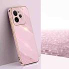 For Realme GT 7 Pro 5G XINLI Straight 6D Plating Gold Edge TPU Phone Case(Cherry Purple) - 1