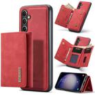For Samsung Galaxy S23 FE 5G DG.MING M1 Series 3-Fold Multi Card Wallet + Magnetic Phone Case(Red) - 1