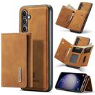 For Samsung Galaxy S23 FE 5G DG.MING M1 Series 3-Fold Multi Card Wallet + Magnetic Phone Case(Brown) - 1