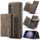 For Samsung Galaxy S23 FE 5G DG.MING M1 Series 3-Fold Multi Card Wallet + Magnetic Phone Case(Coffee) - 1