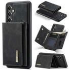 For Samsung Galaxy S23 FE 5G DG.MING M1 Series 3-Fold Multi Card Wallet + Magnetic Phone Case(Black) - 1
