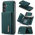 For Samsung Galaxy S24 5G DG.MING M1 Series 3-Fold Multi Card Wallet + Magnetic Phone Case(Green) - 1