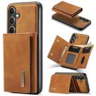 For Samsung Galaxy S24 5G DG.MING M1 Series 3-Fold Multi Card Wallet + Magnetic Phone Case(Brown) - 1