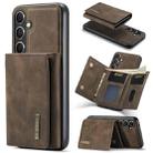 For Samsung Galaxy S24 5G DG.MING M1 Series 3-Fold Multi Card Wallet + Magnetic Phone Case(Coffee) - 1