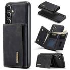 For Samsung Galaxy S24 5G DG.MING M1 Series 3-Fold Multi Card Wallet + Magnetic Phone Case(Black) - 1