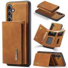For Samsung Galaxy A35 5G DG.MING M1 Series 3-Fold Multi Card Wallet + Magnetic Phone Case(Brown) - 1