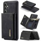 For Samsung Galaxy A35 5G DG.MING M1 Series 3-Fold Multi Card Wallet + Magnetic Phone Case(Black) - 1