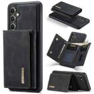For Samsung Galaxy A55 5G DG.MING M1 Series 3-Fold Multi Card Wallet + Magnetic Phone Case(Black) - 1