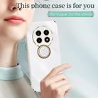 For Realme 13 Pro Global XINLI Straight Edge 6D Electroplate TPU Phone Case with Ring Holder(White) - 2