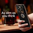 For Realme GT 7 Pro 5G XINLI Straight Edge 6D Electroplate TPU Phone Case with Ring Holder(Cherry Purple) - 2